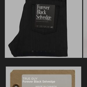 Naked & Famous Solid Black Selvedge Jeans - Black